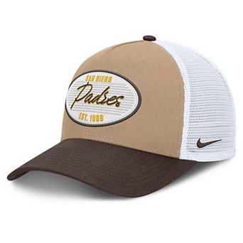 Men's Nike Khaki/Brown San Diego Padres Rise A-Frame Trucker Adjustable Hat