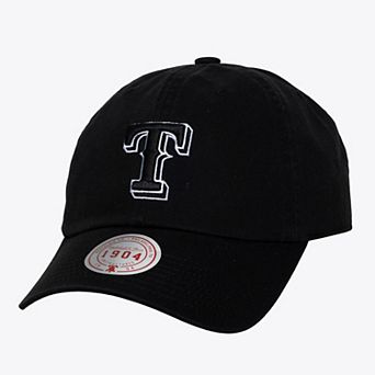 Unisex Mitchell & Ness Black & White Texas Rangers 1904 Strapback Adjustable Hat