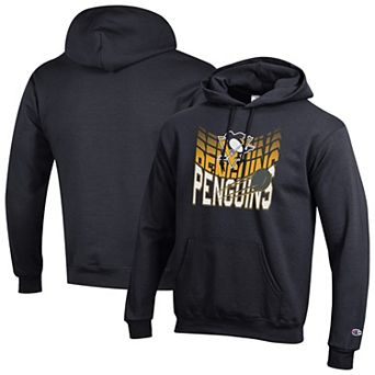 Men's Champion Black Pittsburgh Penguins Powerblend Hoodie