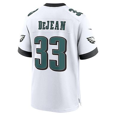 Men's Nike Cooper DeJean White Philadelphia Eagles Game Jersey