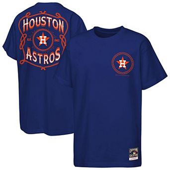 Youth Mitchell & Ness Navy Houston Astros Cooperstown Rodeo Rope T-Shirt