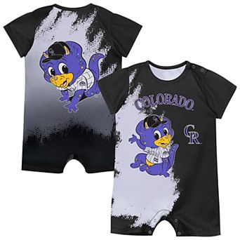 Newborn Outerstuff Black Colorado Rockies Baby Mascot Bodysuit