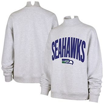 Women's '47 Gray Seattle Seahawks Subtle Muse Mock Neck Sweatshirt