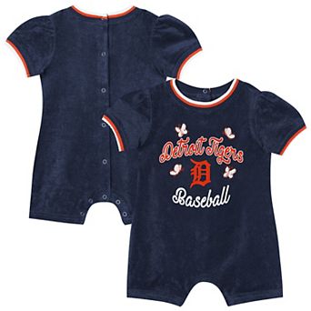 Girls Infant Outerstuff Navy Detroit Tigers Wind-Up Coverall