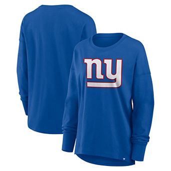 Women's Fanatics Royal New York Giants Relaxed Hip Essential Long Sleeve T-Shirt