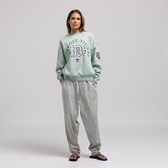 Women's Mitchell & Ness Green Detroit Tigers Yacht Rock Sweatshirt