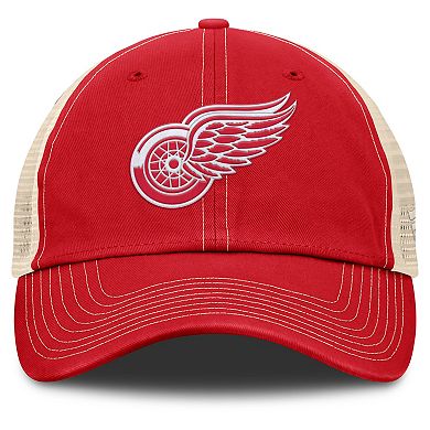 Men's Fanatics Red/Natural Detroit Red Wings Rival Trucker Adjustable Hat