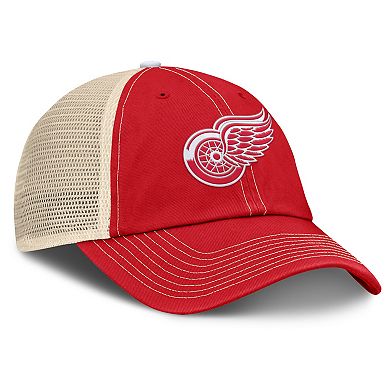 Men's Fanatics Red/Natural Detroit Red Wings Rival Trucker Adjustable Hat