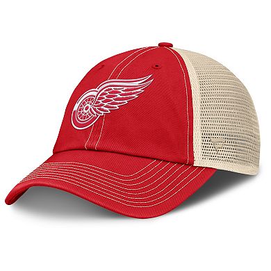 Men's Fanatics Red/Natural Detroit Red Wings Rival Trucker Adjustable Hat