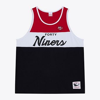 Men's Mitchell & Ness Black/Scarlet San Francisco 49ers Head Coach Tank Top