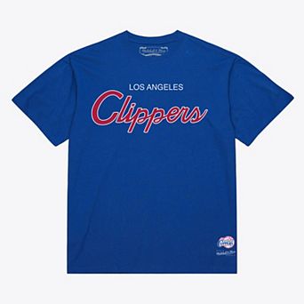 Men's Mitchell & Ness Royal LA Clippers Vintage Wordmark T-Shirt