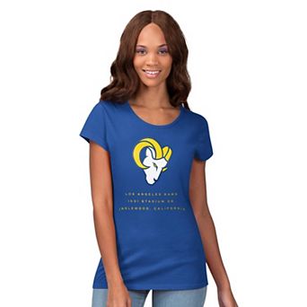 Women's G-III 4Her by Carl Banks Royal Los Angeles Rams Endzone T-Shirt