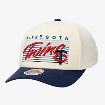 Unisex Mitchell & Ness Cream Minnesota Twins Retro Lines Stretch Snapback Hat