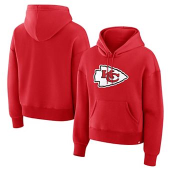Women's Fanatics Red Kansas City Chiefs Relaxed High Hip Essential Legacy Hoodie