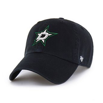 Men's '47 Black Dallas Stars Logo Clean Up Adjustable Hat