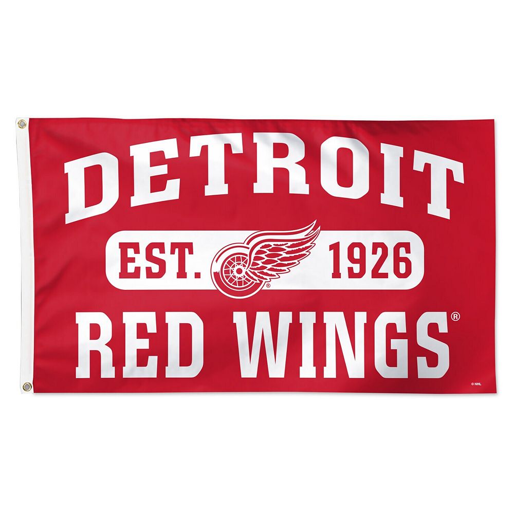 WinCraft Detroit Red Wings 3' x 5' Single-Sided Franchise Establishment ...