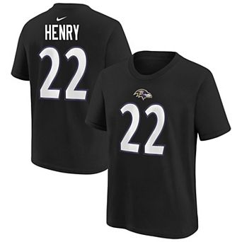 Youth Nike Derrick Henry Black Baltimore Ravens Player Name & Number T-Shirt
