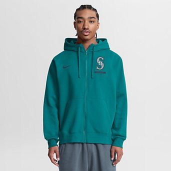 Men's Nike Teal Seattle Mariners Primetime Lockup Full-Zip Hoodie
