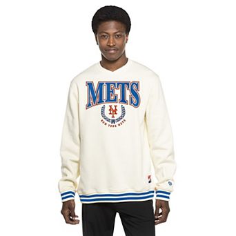 Men's New Era White New York Mets Throwback Sweatshirt