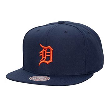 Unisex Mitchell & Ness Navy Detroit Tigers Side Logo Snapback Hat