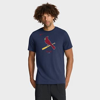 Men's Nike Navy St. Louis Cardinals Tri-Blend Logo T-Shirt