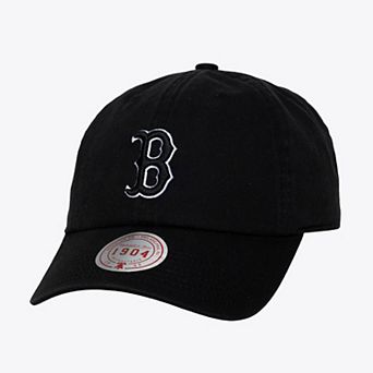 Unisex Mitchell & Ness Black & White Boston Red Sox 1904 Strapback Adjustable Hat