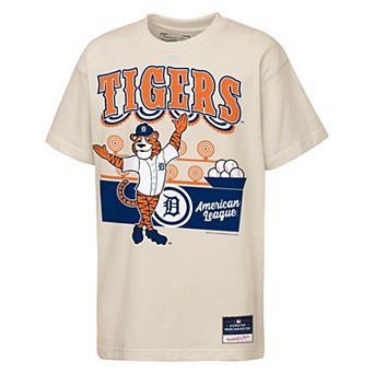 Youth Mitchell & Ness Cream Detroit Tigers Step Back Up Mascot T-Shirt