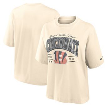 Women's Nike Cream Cincinnati Bengals Vintage Mod Boxy T-Shirt