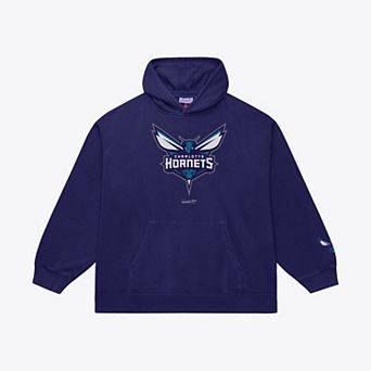 Men's Mitchell & Ness Purple Charlotte Hornets Fleece Hoodie