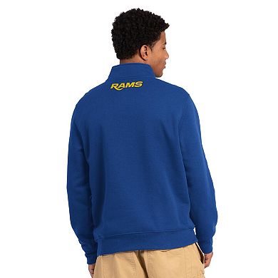 Men's Starter Royal Los Angeles Rams Catcher Quarter-Zip Pullover Sweatshirt