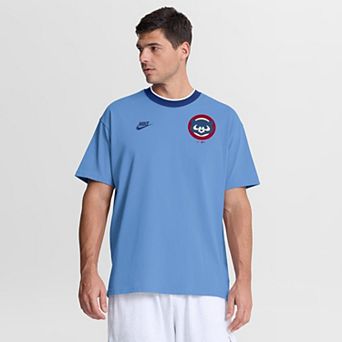 Men's Nike Light Blue Chicago Cubs Cooperstown Collection Ringer T-Shirt