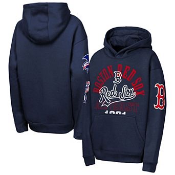 Youth Outerstuff Navy Boston Red Sox Premium Sweep Fleece Hoodie