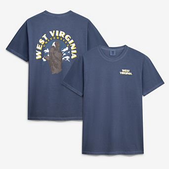 Men's Navy West Virginia Mountaineers Comfort Colors Team Statue T-Shirt