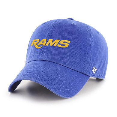 Men's '47 Royal Los Angeles Rams Script Clean Up Adjustable Hat
