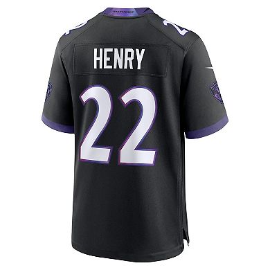 Men's Nike Derrick Henry Black Baltimore Ravens Alternate Game Jersey