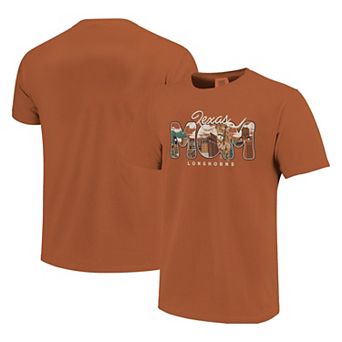 Women's Texas Orange Texas Longhorns Comfort Colors Campus Drawing Mom T-Shirt
