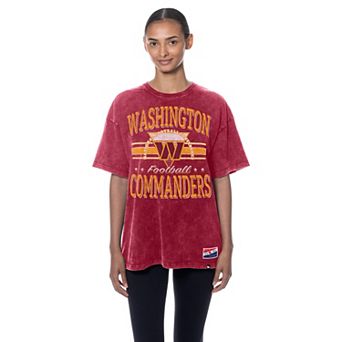 Women's New Era Burgundy Washington Commanders Throwback Oversized T-Shirt