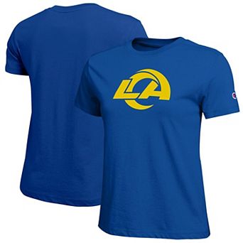 Women's Champion Royal Los Angeles Rams Logo T-Shirt
