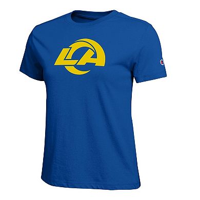 Women's Champion Royal Los Angeles Rams Logo T-Shirt