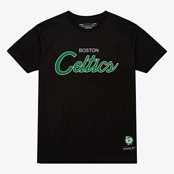 Men's Mitchell & Ness Black Boston Celtics Vintage Wordmark T-Shirt