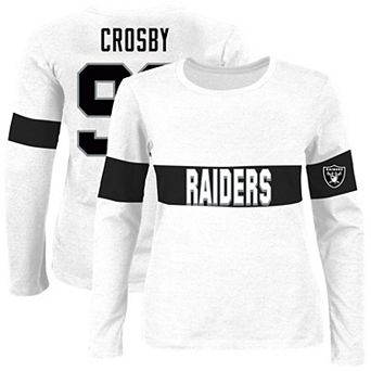 Women's Fanatics Maxx Crosby Ash Las Vegas Raiders Plus Size Name & Number T-Shirt