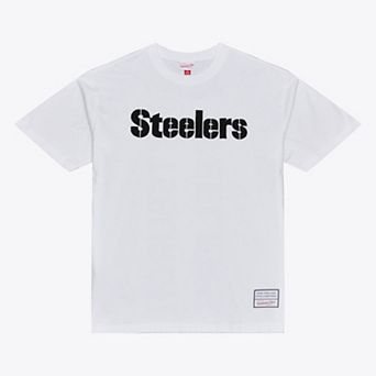 Men's Mitchell & Ness White Pittsburgh Steelers Monochrome T-Shirt