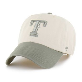 Men's '47 Natural/Olive Texas Rangers Two-Tone Fashion Clean Up Adjustable Hat