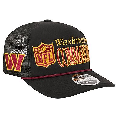 Men's New Era Black Washington Commanders Throwback Foam 19TWENTY Adjustable Hat