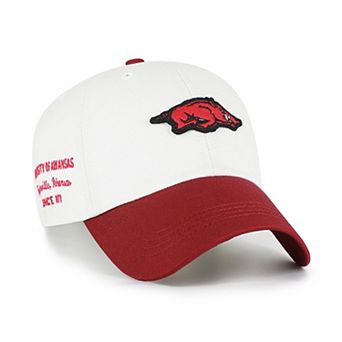 Men's '47 Cream Arkansas Razorbacks Contemporary Clean Up Adjustable Hat
