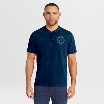 Men's Darius Rucker Collection by Fanatics Navy Atlanta Braves Washed Henley Shirt