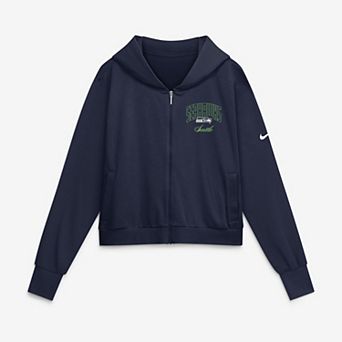 Women's Nike College Navy Seattle Seahawks Primetime Full-Zip Hoodie