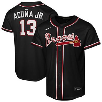 Youth Nike Ronald Acu̱a Jr. Black Atlanta Braves Fashion Replica Player Jersey