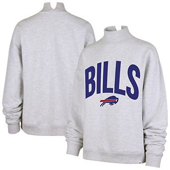 Women's '47 Gray Buffalo Bills Subtle Muse Mock Neck Sweatshirt