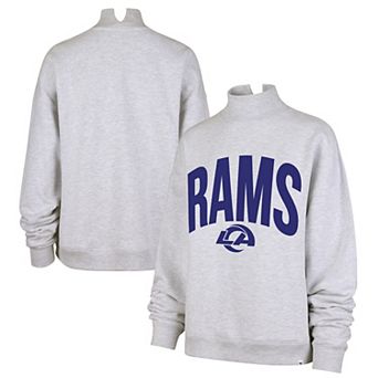 Women's '47 Gray Los Angeles Rams Subtle Muse Mock Neck Sweatshirt